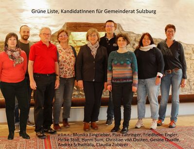 Grüne Liste für die Gemeinderatswahl Sulzburg